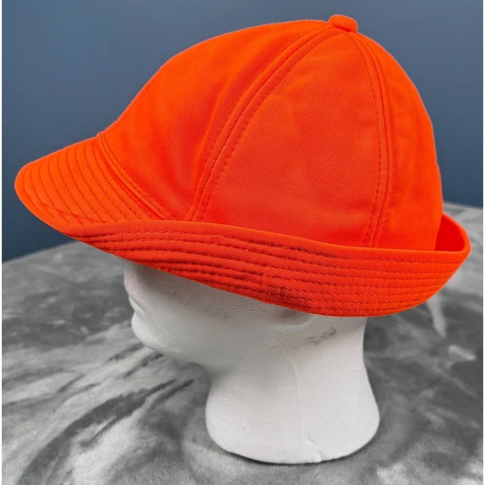 Buck Bay Blaze Orange Hunting Cap Mens L Snapback Hat Vintage
